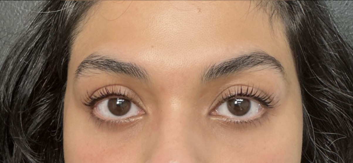Lash and brow after treatment at Juvly Aesthetics