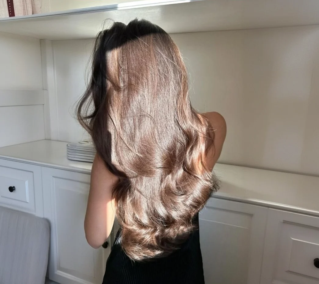 Healthy, full hair after consistent wellness support
